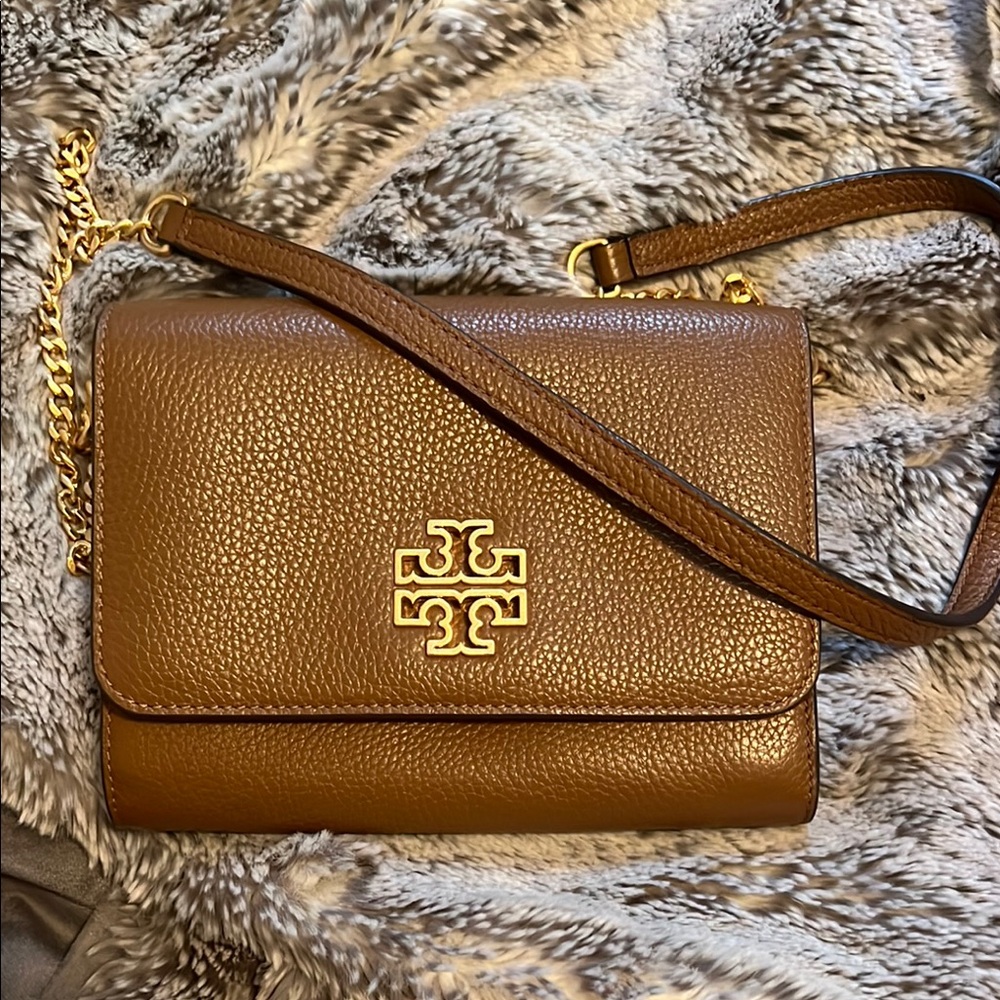 Tory Burch Brown Leather Crossbody Bag